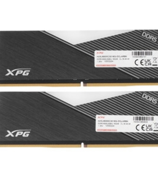 Оперативная память XPG Lancer Blade RGB, DDR5, 32GB (2x16 GB), 6000 MHz, CL36, радиатор, RGB, белый