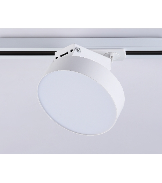 Трековый однофазный светодиодный светильник Ambrella light GL6837 WH белый LED 15W 4200K D115*80