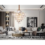 Светильник Ambrella light TR5233/12 SGD/CL/FR золото/прозрачный/белый матовый E27*12 max 40W D600*610, фото7