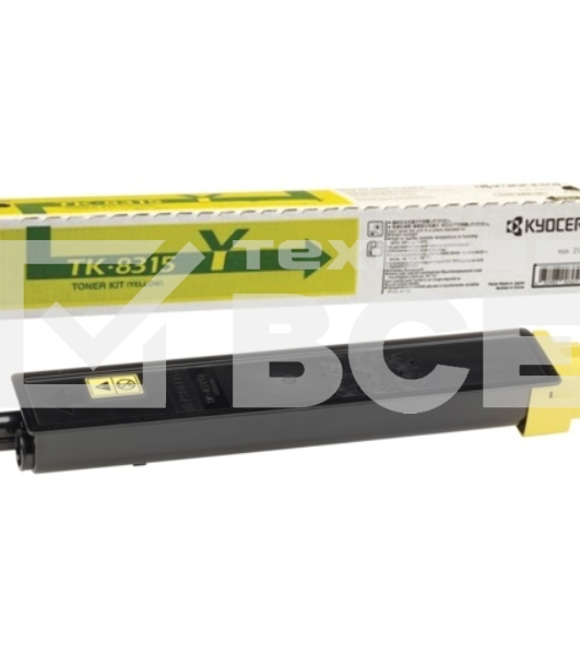 Картридж лазерный Kyocera TK-8315Y (1T02MVANL0) желтый для TASKalfa 2550ci 6000 стр.