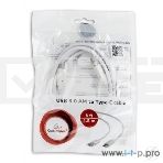 Кабель USB Cablexpert CCP-USB3-AMCM-6-W, USB3.0 AM/USB Type-C, 1.8м, белый, пакет, фото4