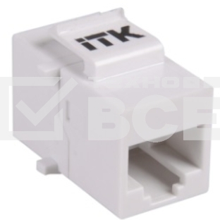 Проходной адаптер кат.5E UTP, RJ45-RJ45, тип Keystone Jack | CS7-1C5EU | ITK