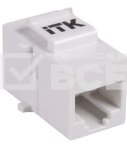 Проходной адаптер кат.5E UTP, RJ45-RJ45, тип Keystone Jack | CS7-1C5EU | ITK