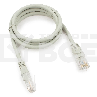 Патч-корд медный UTP Cablexpert PP10-1M кат.5e, 1м, литой, многожильный (серый)