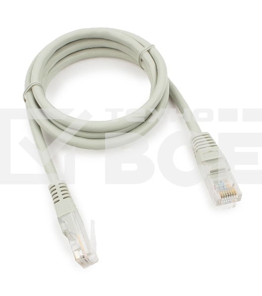 Патч-корд медный UTP Cablexpert PP10-1M кат.5e, 1м, литой, многожильный (серый)