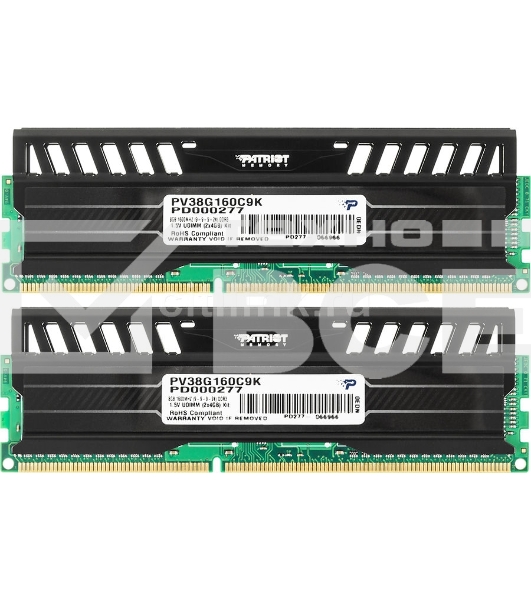 Оперативная память Patriot Viper 3, DDR3, 8GB (2x4 GB), 1600 MHz, CL9, радиатор, черный
