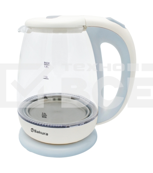 Чайник электрический Sakura SA-2723WG (1.8) стекл подсв