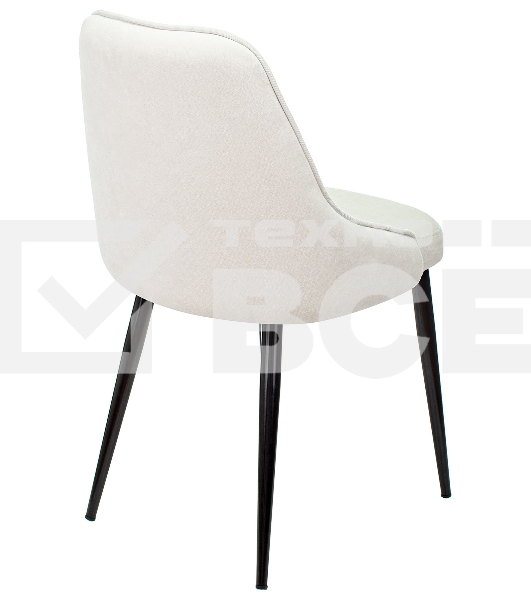 Стул для кухни Бюрократ KF-5_2 Velvet 20 комплект 2шт, молочный, металл черный на ножках (KF-5/VELV20_2)