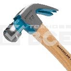 Молоток-гвоздодер GROSS 200 г угол 45 магнит обрезиненная рукоятка AMERICAN HICKORY 10414, фото5