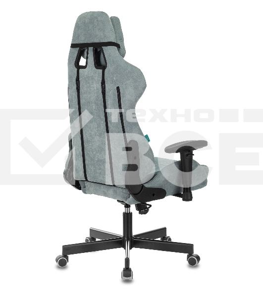 Кресло игровое Бюрократ VIKING KNIGHT LT28 FABRIC серо-голубой крестовина металл/пластик