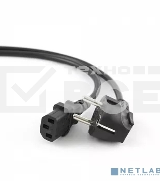 Кабель сетевой CAC6-EU-C13-3M Wize, 3 м, Евровилка 3 pin - C13, 6 А, черный, пакет