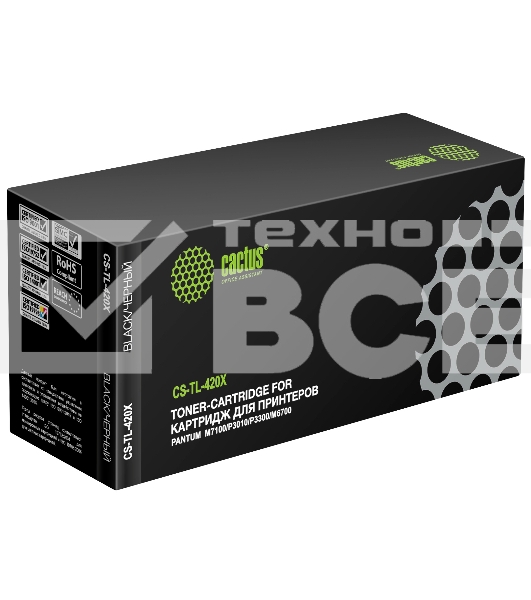 Картридж лазерный Cactus CS-TL-420X TL-420X черный (6000стр.) для Pantum P3010D/P3010DW/P3300D/P3300DN/P3300DN(RU)/P3300DW