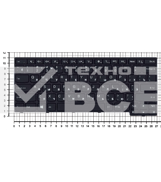 Клавиатура для ноутбука Lenovo Thinkpad Yoga 11e 4rd Gen черная