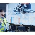 Мобильная стойка МОТОРИЗОВАННАЯ ONKRON на 1 ТВ/ 50-100