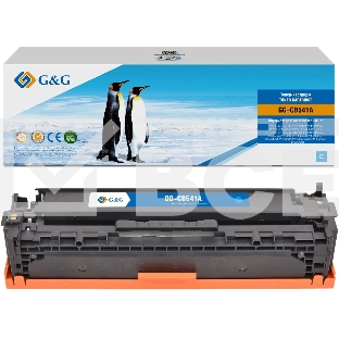 Картридж G&G, аналог HP CB541A/125A/Canon 716 синий 1.4k с чипом