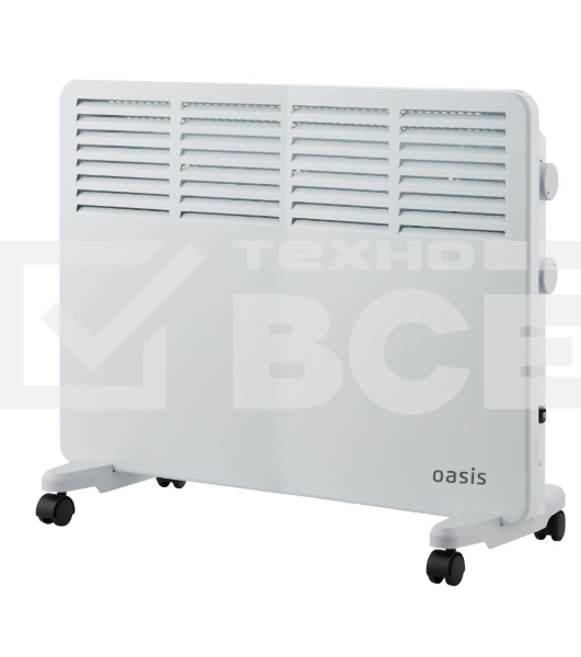 Конвектор Oasis VK-15 белый, 1500 Вт, 20 м2, термостат