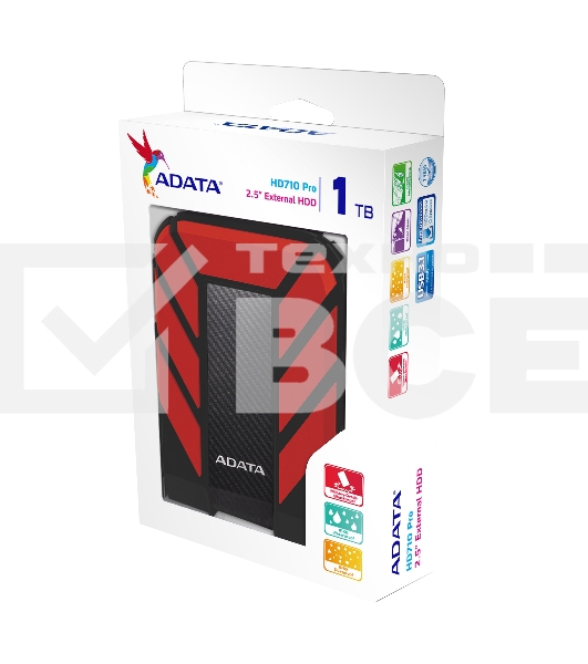 Внешний жесткий диск AData USB 3.0 1Tb AHD710P-1TU31-CRD HD710P DashDrive Durable 2.5