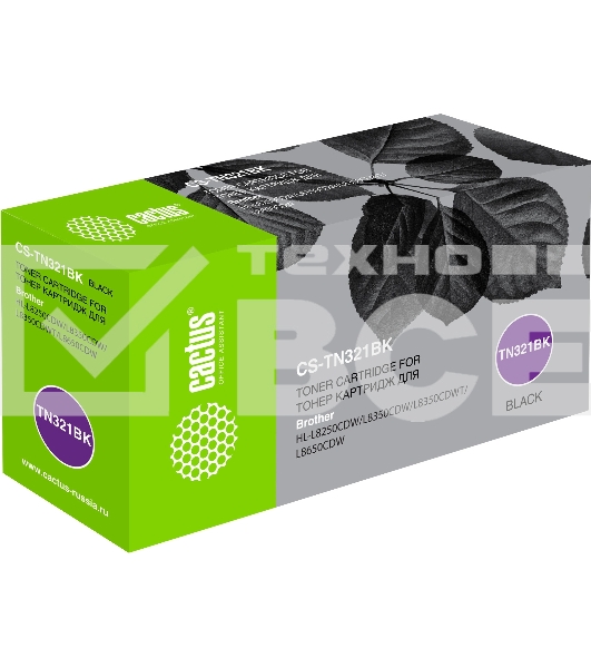 Картридж лазерный Cactus СS-TN-321BK черный (27000стр.) для Konica Minolta bizhub C224/C224e/C284/C284e/C364