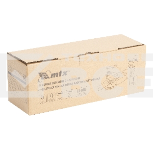Цепная мини-пила аккумуляторная, MCS-100, шина 100 мм, Li-Ion, 20 В MTX