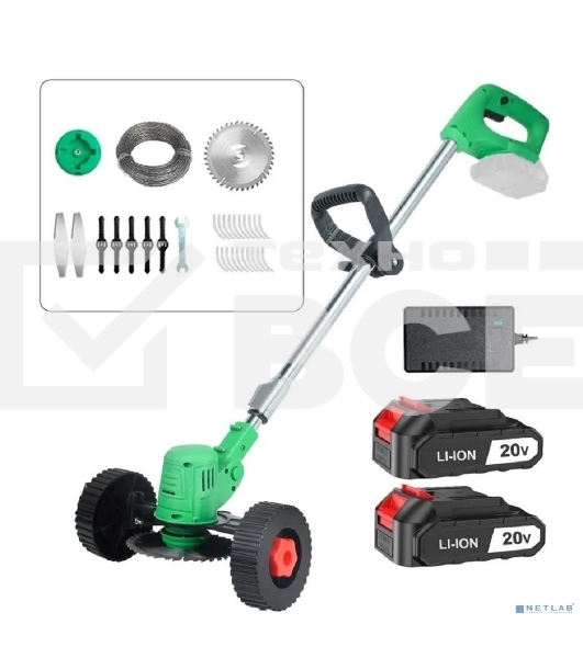 Триммер электрический Deko GreenCut 20 Pro аккум. 650Вт неразбор.штан. реж.эл.:леска/нож/диск