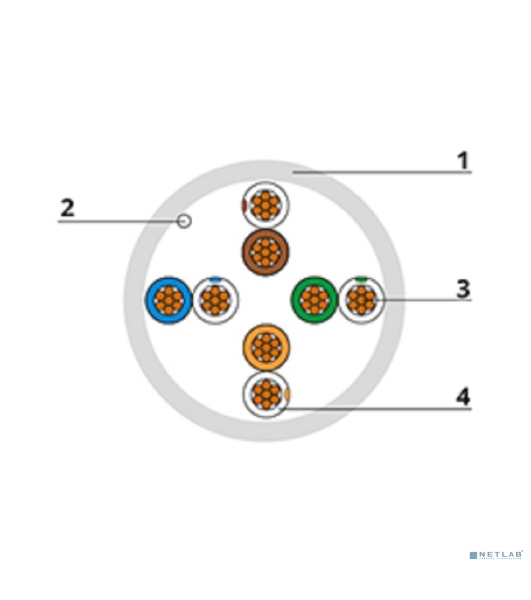 Кабель Cabeus UTP-4P-Cat.5e-PATCH-GY Кабель витая пара UTP (U/UTP), категория 5e, 4 пары, 7x0.20мм (24 AWG), многожильный (patсh), серый (305 м)