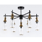 Люстра Ambrella light LH55257/7 BK/BS/CL черный/латунь/прозрачный E14*7 max 40W D640*520, фото7