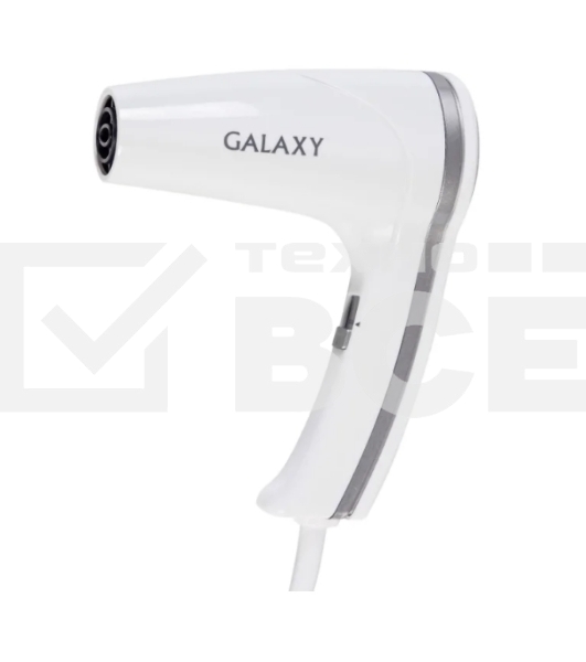 Фен для волос с настенным креплением Galaxy Line GL 4350, белый, 1400 Вт, 2 скорости потока воздуха, функция «холодный воздух», защитная сетка, настенное крепление