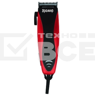 Машинка для стрижки ЯРОМИР ЯР-704, черный с красным (24) (РОССИЯ)