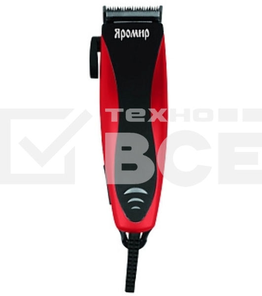 Машинка для стрижки ЯРОМИР ЯР-704, черный с красным (24) (РОССИЯ)