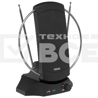 Антенна TV Mystery MANT-30TV (комнатная антенна для приема телевизионных программ в диапазонах МВ и ДМВ. Антенна принимает сигналы аналогового телевидения и цифрового телевидения формата DVB-T/T2)