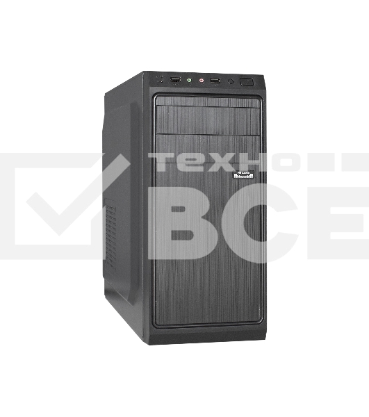 Компьютерный корпус Miditower ExeGate XP-401 Black, ATX, <XP600, Black,120mm>, 2*USB, Audio