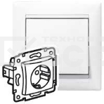 Механизм розетки 1-м СП Valena 2К+З с заземл. нем. станд. белый (DIY-упак.) Legrand 694280, фото5