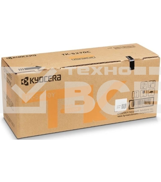 Картридж лазерный Kyocera TK-5270Y (1T02TVANL0) желтый для M6230cidn/M6630cidn/P6230cdn 6000 стр.