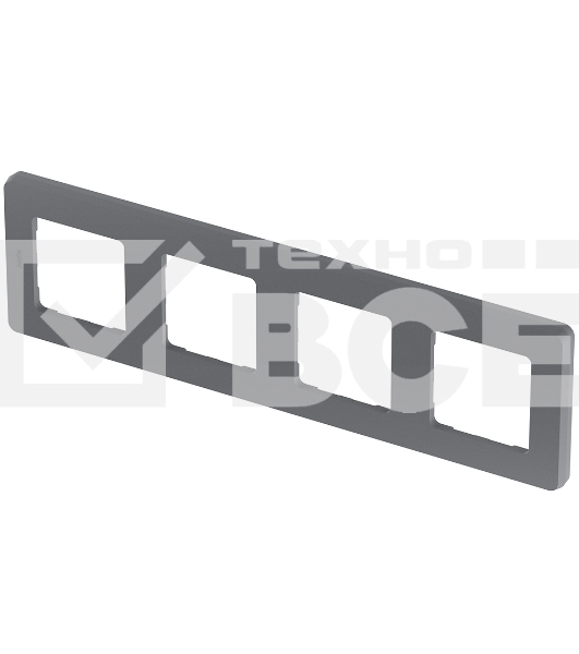 Рамка 4 поста дымчатый Inspiria