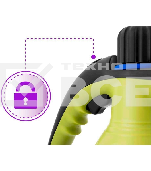 Пароочиститель ручной Kitfort KT-950 1000Вт черный/желтый