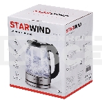 Чайник электрический Starwind SKG5210 1.7л. 2200Вт черный/серебристый (корпус: стекло), фото8