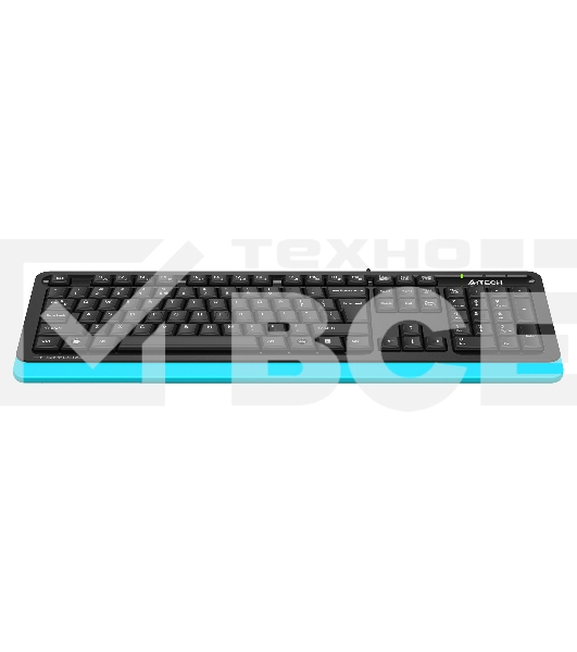 Клавиатура A4Tech Fstyler FKS10 проводная, USB, черный/синий