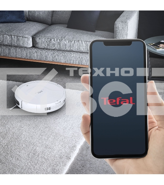 Робот-пылесос Tefal RG8227WH белый, 2600 мА·ч Li-Ion, уборка сухая, пылесборник контейнер 0.44 л