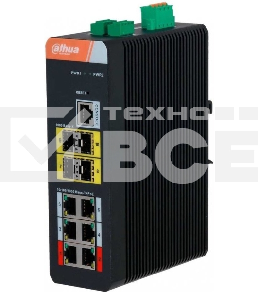 Коммутатор Dahua DH-IS4410-6GT-120 6G 4SFP 6PoE 120W управляемый
