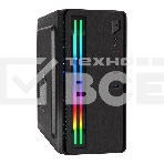 Компьютерный корпус Minitower ExeGate mEVO-7805 (mATX, без БП, 2*USB+1*USB3.0, аудио, черный, с 2*RGB подсветкой), фото3