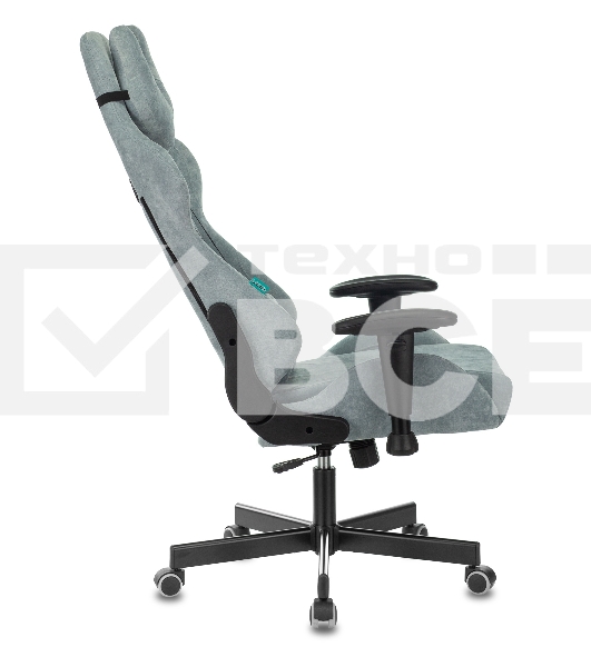 Кресло игровое Бюрократ VIKING KNIGHT LT28 FABRIC серо-голубой крестовина металл/пластик