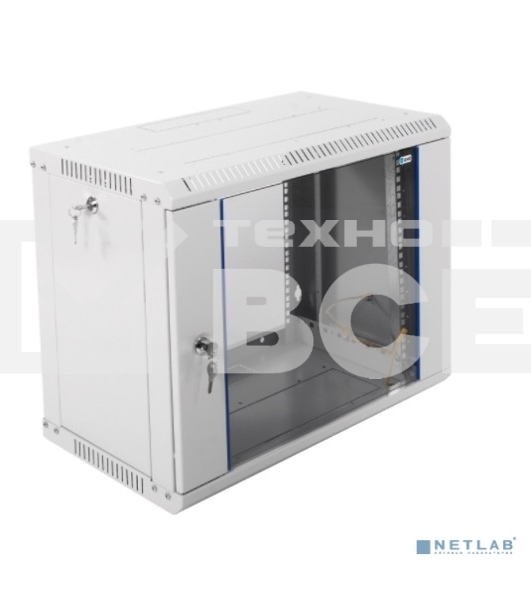 Шкаф телеком. настенный разборный 9U (600х350) дверь стекло (ШРН-Э-9.350) (1 коробка)