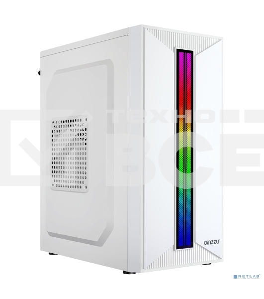 Компьютерный корпус  Ginzzu B380 2*USB 2.0,AU RGB