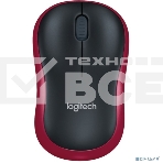 Мышь беспроводная Logitech M185, красный, 1000 dpi, радиоканал, USB, кнопки - 3, фото4