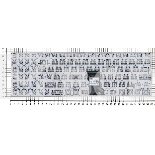Клавиатура для ноутбука Asus N541, N501 черная, шрифт красный, с подсветкой
