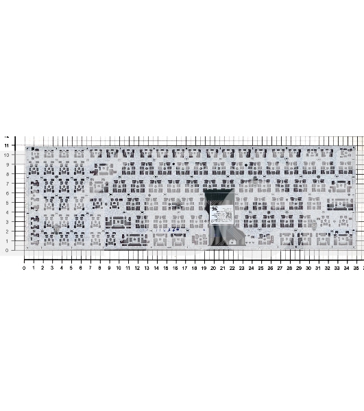 Клавиатура для ноутбука Asus N541, N501 черная, шрифт красный, с подсветкой