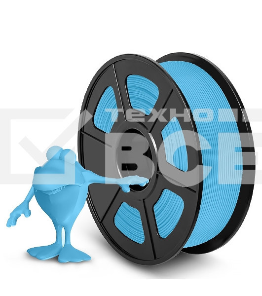 Филамент NVPRINT PLA Matte Light Blue для 3D печати диаметр 1.75мм  длина 330 метров  масса 1 кг