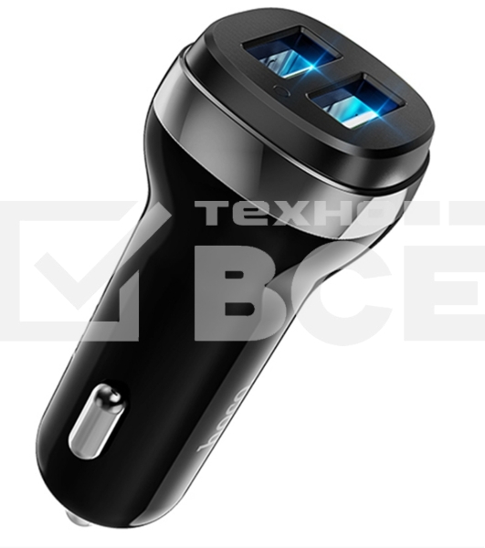 Автомобильная зарядка HOCO Z40 Superior, 2xUSB, 2.4A, черный
