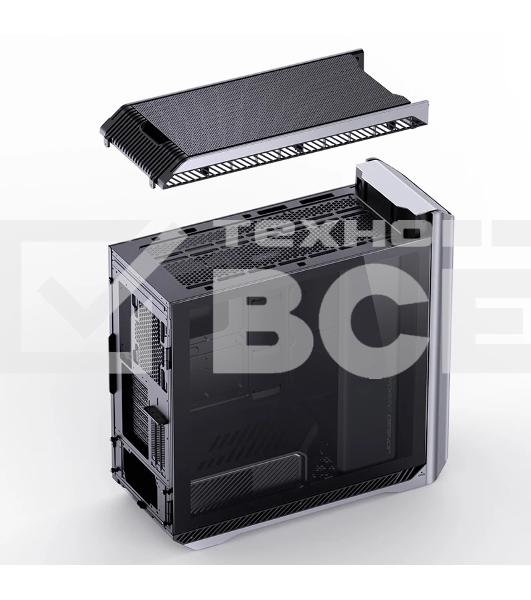 Корпус без блока питания Case JONSBO D500, Full-Tower, TG, 3x140mm ARGB, 2xUSB-A 3.2 + 1xUSB-C 3.2, E-ATX, ATX, mATX, mITX Silver