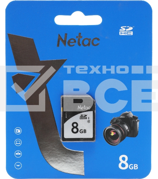 Флеш карта SDHC 8GB Netac P600 <NT02P600STN-008G-R>